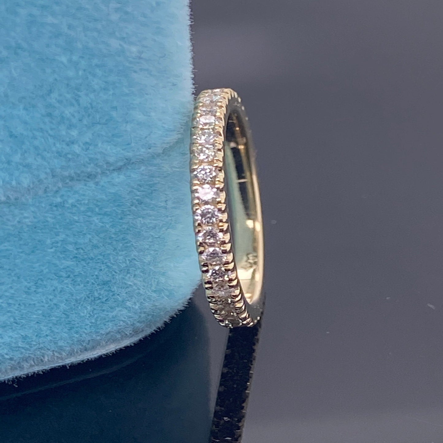 14K Solid Gold REAL Diamond Eternity Ring / Eternity Band / Pinky Eternity Band / Solid Gold Diamond Ring