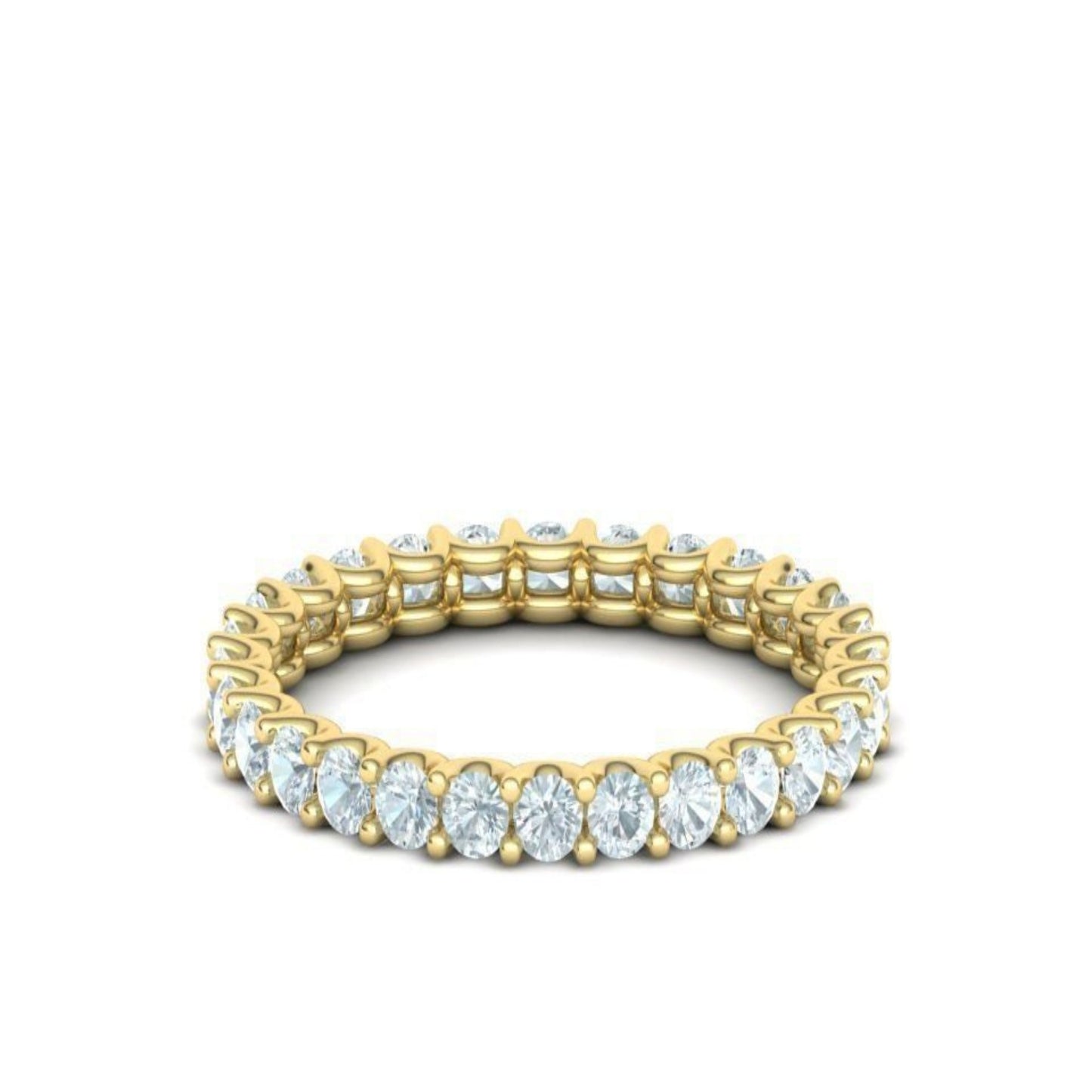 14K Solid Gold .90 Carat Round Cut Diamond Eternity Band/ Gift for Her/Wedding Ring