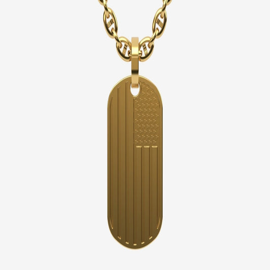 Gold Tag Pendant