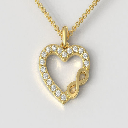 Gold Heart  Design Necklace 