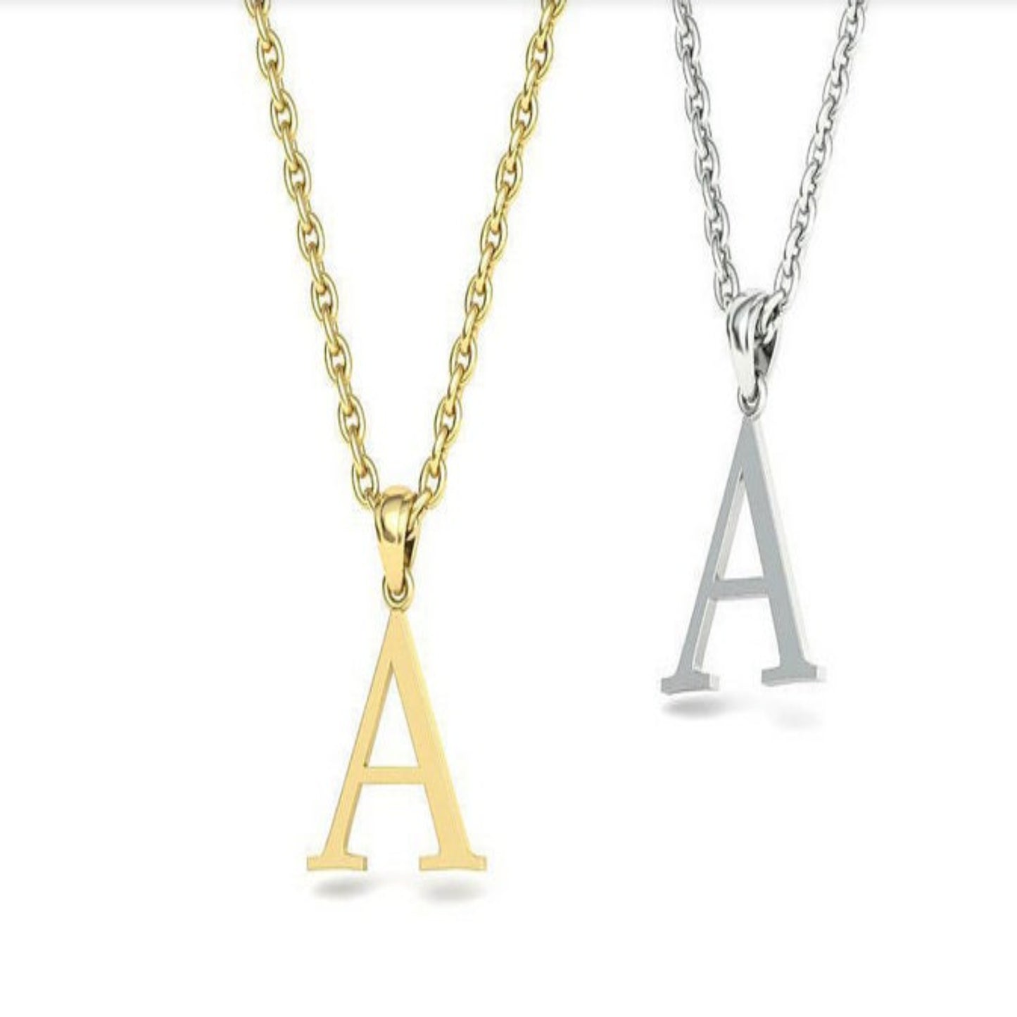 14k Solid Gold Initial Necklace / Gold Necklace Initial Gold Necklace / Letter Necklace / Letter Necklace/ Gold Initial Letter