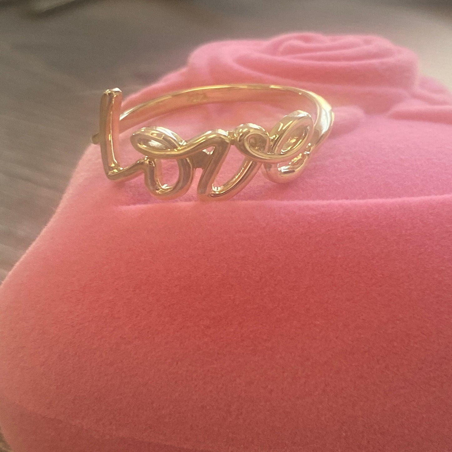 18K Solid Gold Love Ring /  Stylish Love Ring / Statement Love Ring / Customized Love Fashion Ring / Stackable Ring / Statement Ring