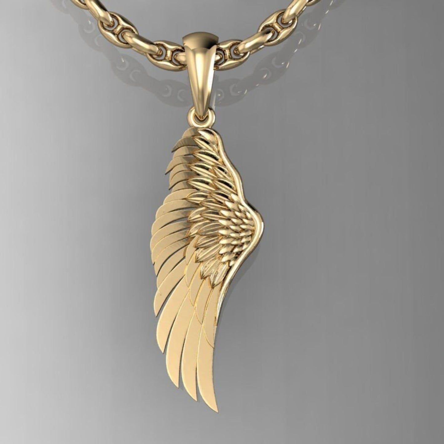 Solid Gold Angel Wing