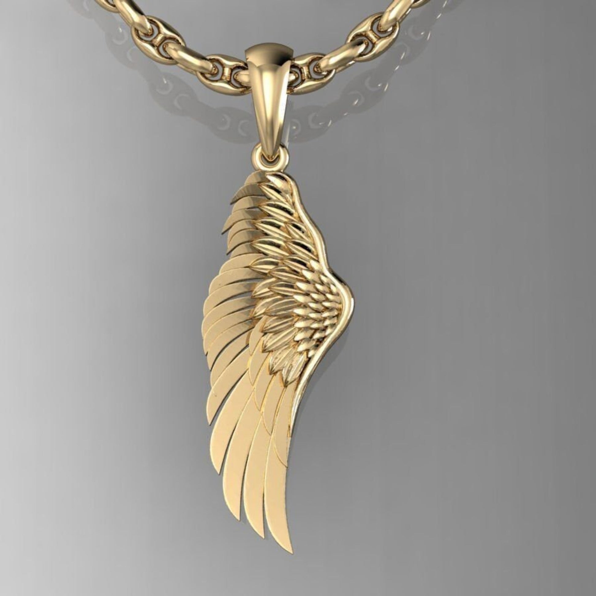 Solid Gold Angel Wing