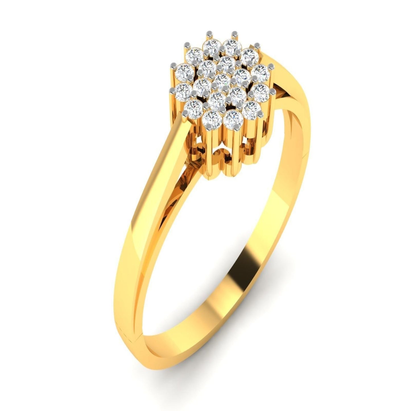 14K Solid Gold Diamond Solitaire Ring / Diamond Ring / Stackable Diamond Ring / Dainty Diamond Ring / Wedding Ring / Gift for Her