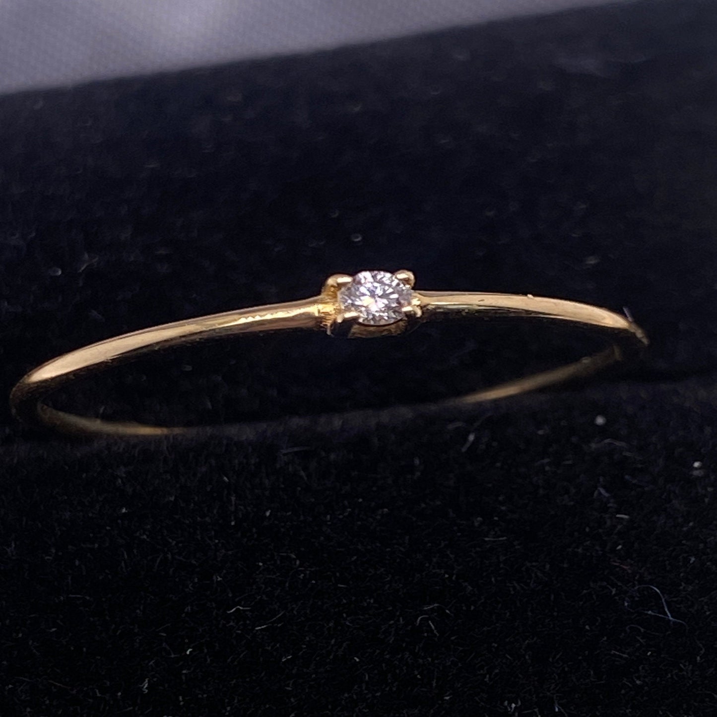 14K Solid Gold REAL Conflict Free Diamond Wedding Band .035CT /Single Diamond Wedding Band Ring for Women / Dainty Solitaire Engagement Ring