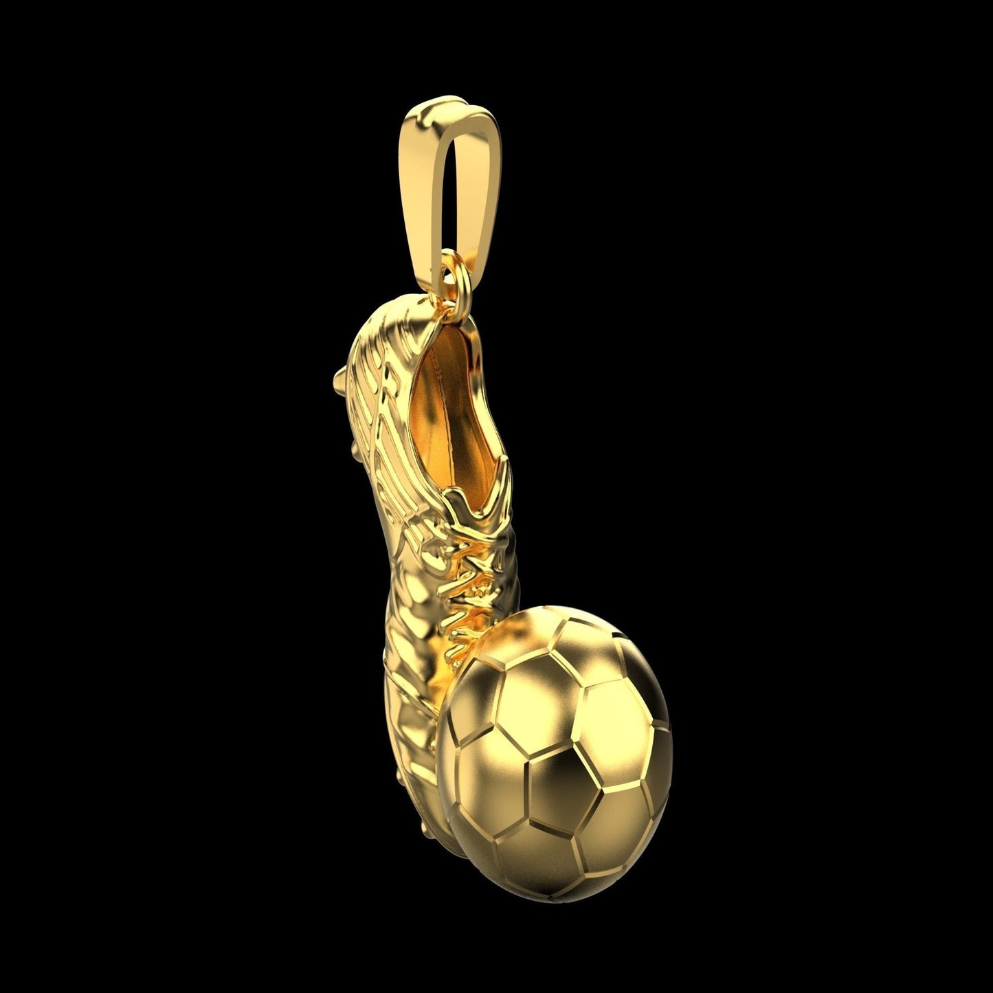 14k Solid Gold Soccer Cleats and Ball Pendant / Soccer Shoe Pendant / Soccer Ball & Shoe Necklace / Soccer Theme Necklace / Soccer Necklace