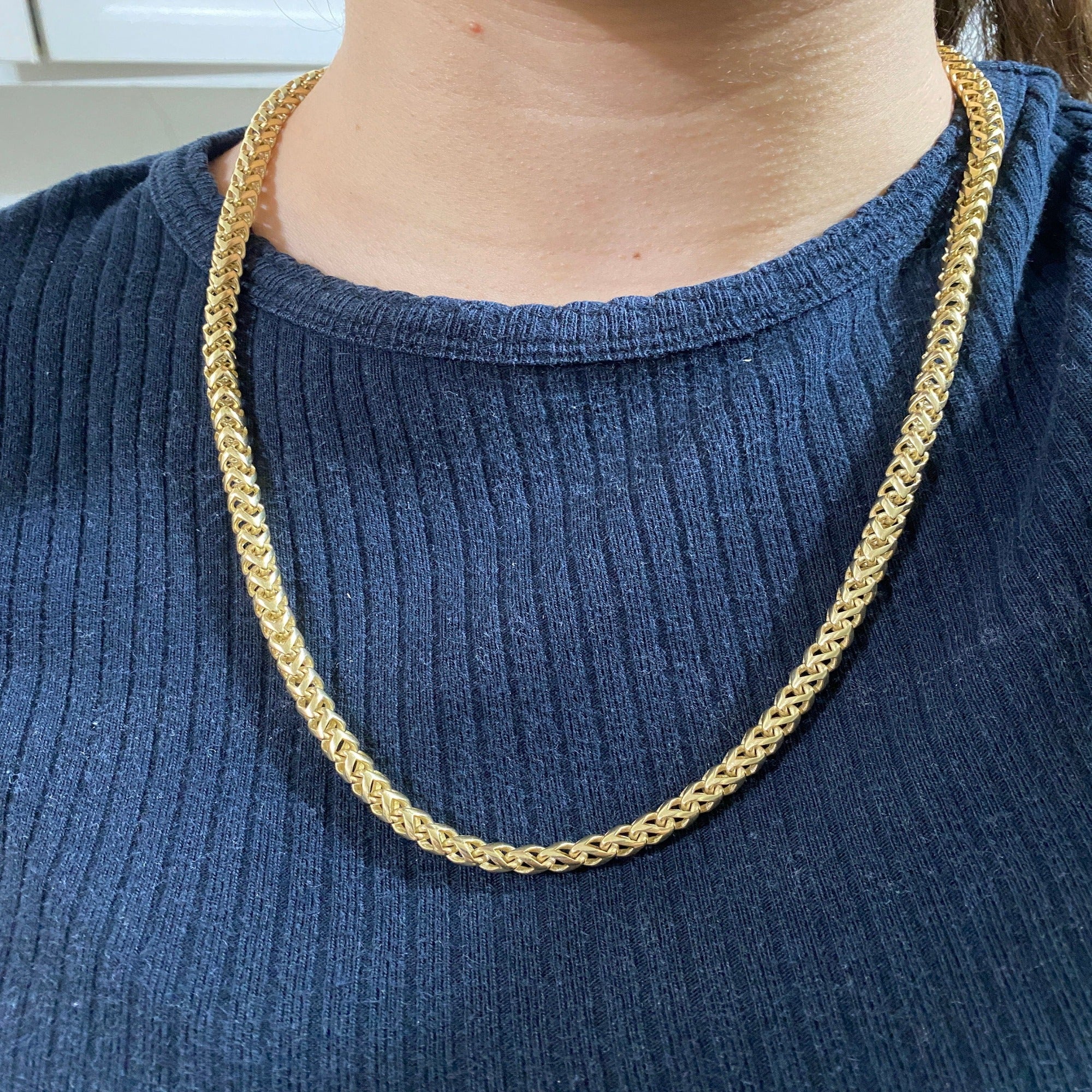 6mm solid deals gold chain