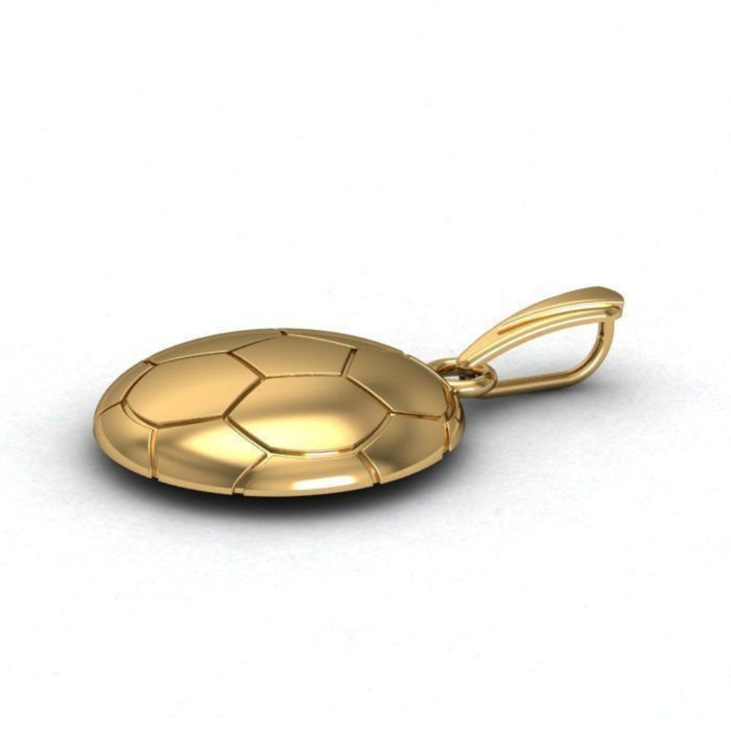 14k Solid Gold Soccer Ball Pendant / Gold Soccer Ball Necklace / Shoe Necklace / Soccer Theme Necklace / Soccer Necklace