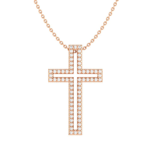 Rose Gold  Cross Necklace