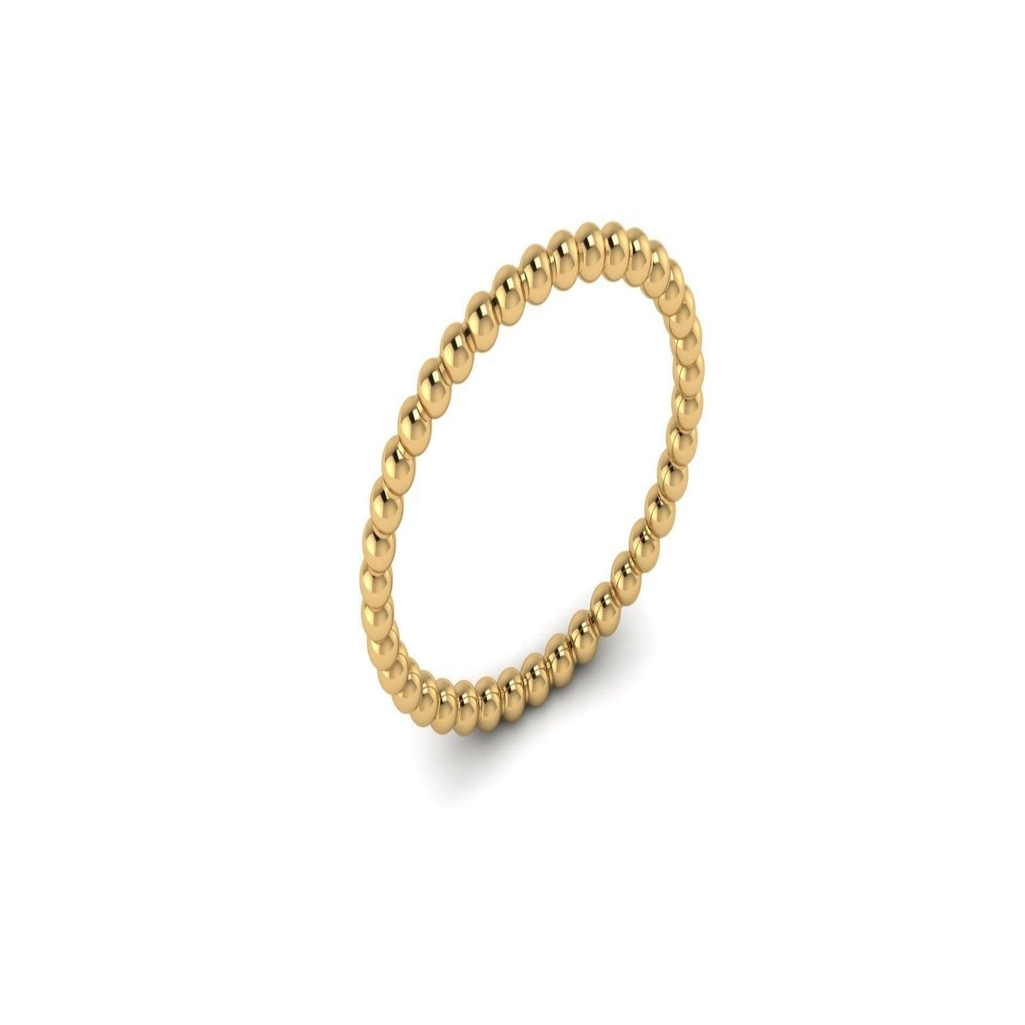 14K Solid Gold Bead Ring / Dainty Eternity Ball Ring for Her / Solid Gold Dainty Ball Ring / Stacking Ball Ring / Gift for Her