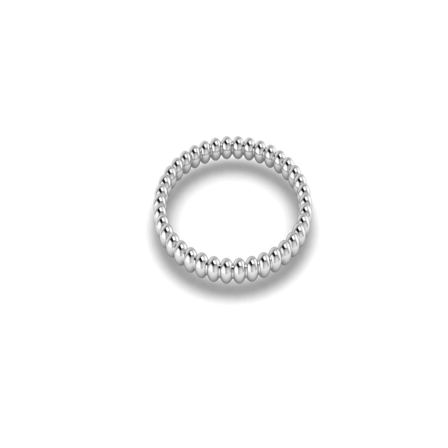 14K Solid Gold Bead Ring / Dainty Eternity Ball Ring for Her / Solid Gold Dainty Ball Ring / Stacking Ball Ring / Gift for Her