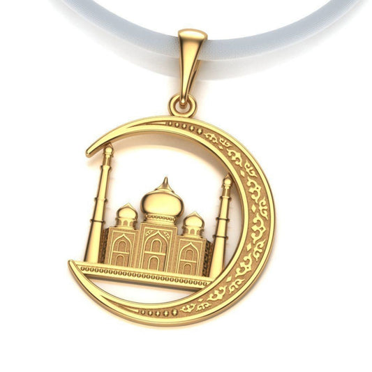 Gold Mosque Pendant