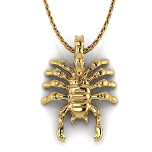 Yellow Gold Scorpion Necklace