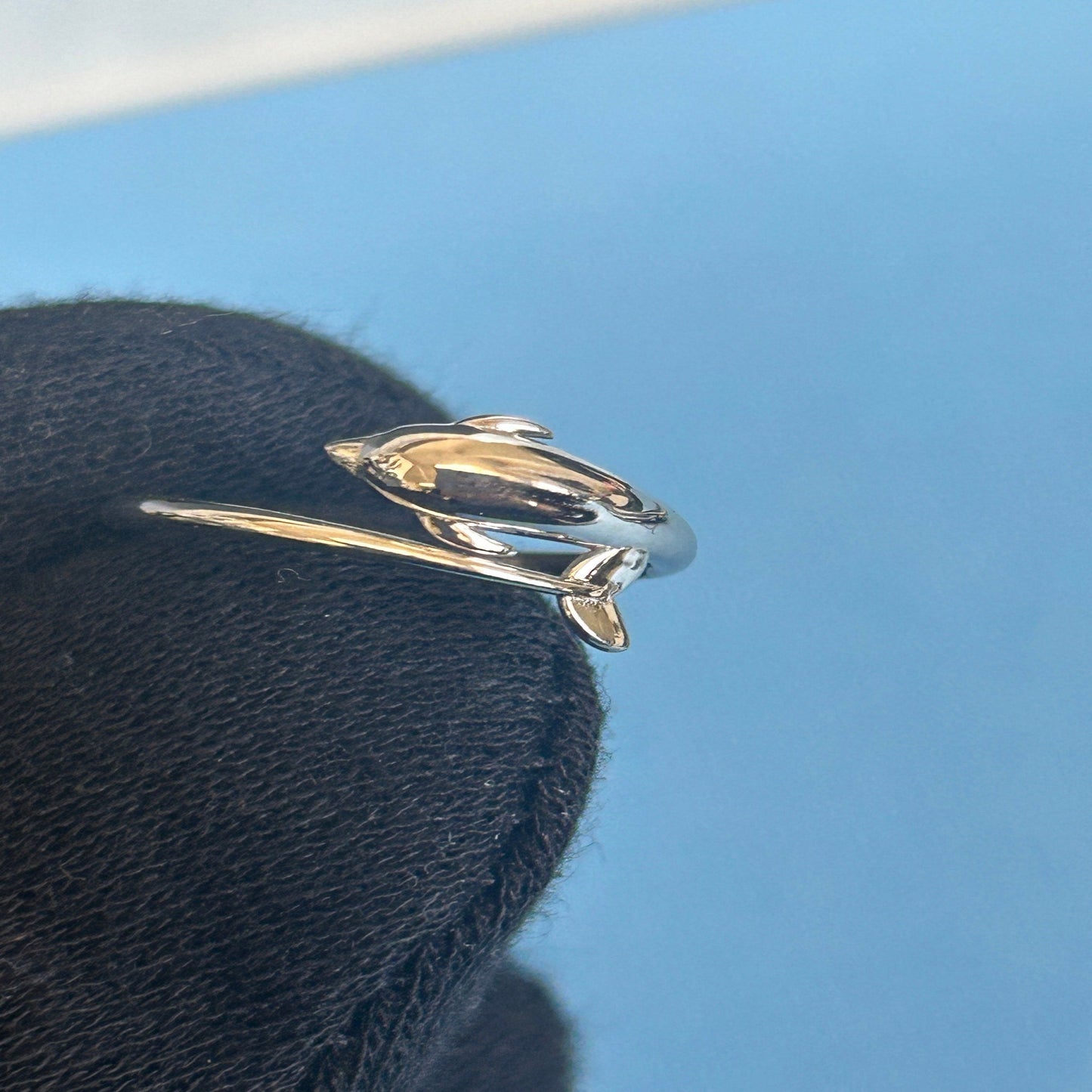 14K Solid Gold Dolphin Ring / Dolphin Statement Ring / Gold Dolphin Statement Ring / Gift for Her