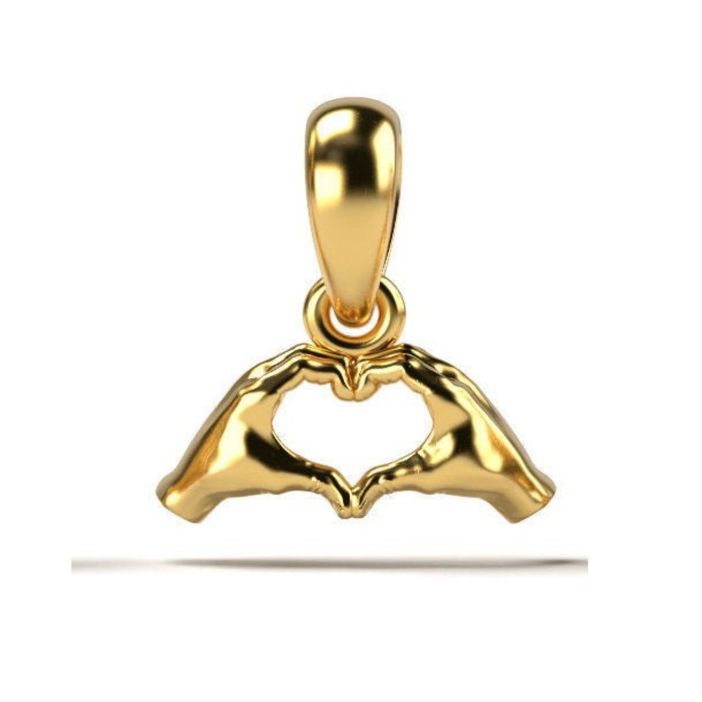 14k Solid Gold 3D Pendants Hands / Praying Hands / Heart Shaped Hands / Hand Hug / Piece / Solid Gold Hands / Unisex Hand Solid Gold Pendant