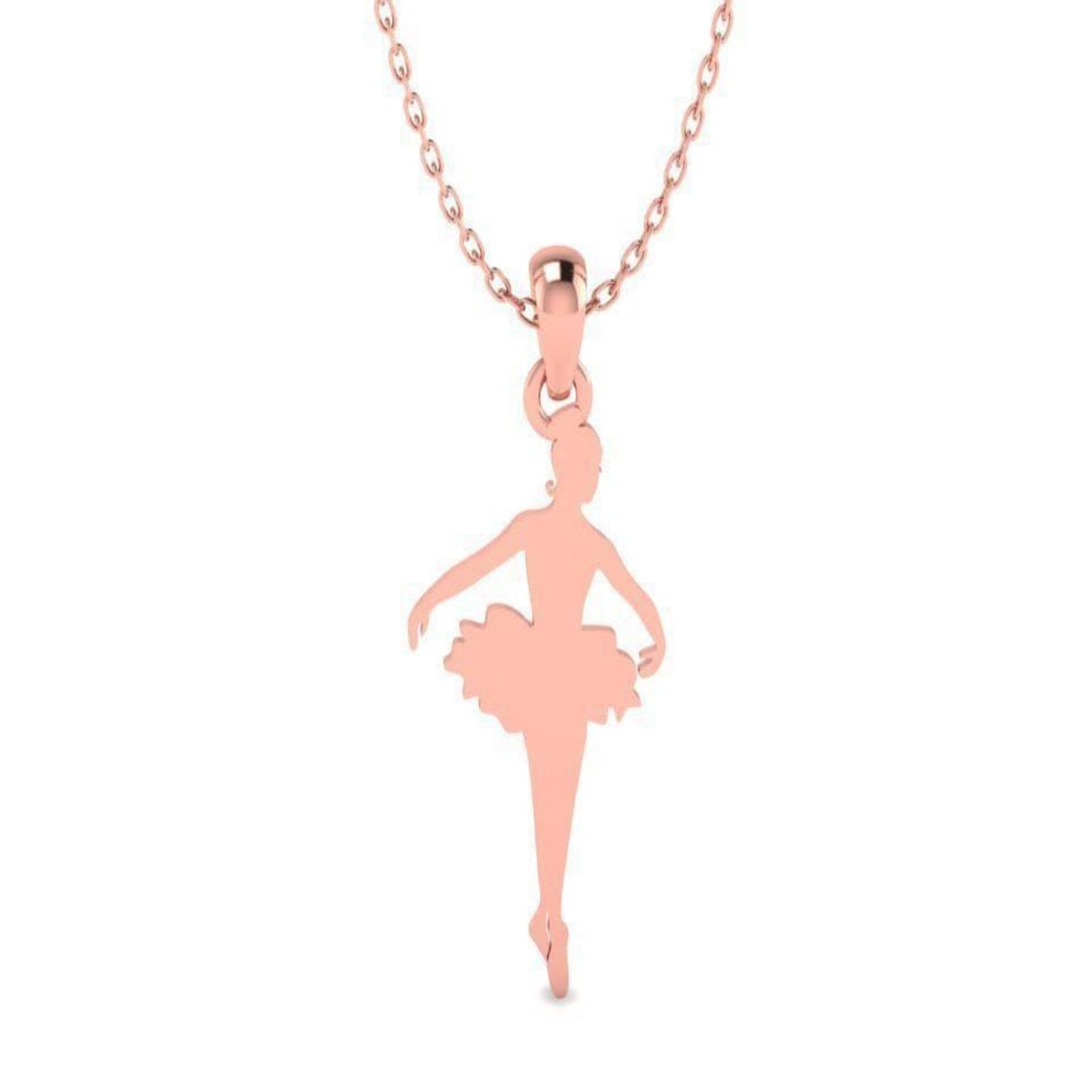 14k Solid Gold Ballerina Pendant / Dancing Ballerina Necklace /Solid Gold Ballerina Necklace for Her / Ballerina / Gift for Her